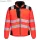PW3 Hi-Vis Softshell kabát - Piros/Fekete