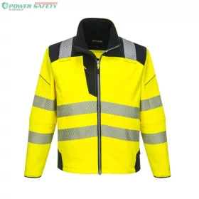 PW3 Hi-Vis Softshell kabát - Sárga/Fekete