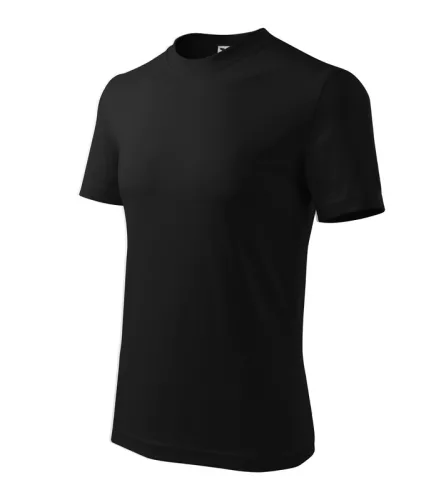 Unisex környakas póló, fekete, 160 g/m² (10101)