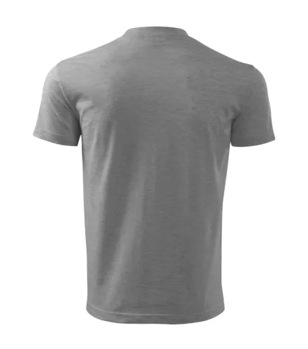 Unisex környakas póló, sötétszürke melírozott, 160 g/m² (10112)