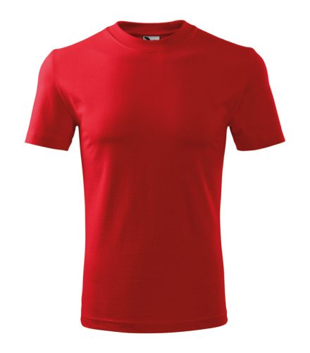Unisex környakas póló, piros, 200 g/m2 (11007)