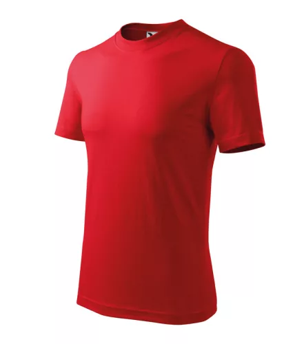 Unisex környakas póló, piros, 200 g/m² (11007)