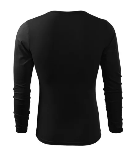Férfi hosszú ujjú póló, fekete, 160 g/m² (11901)