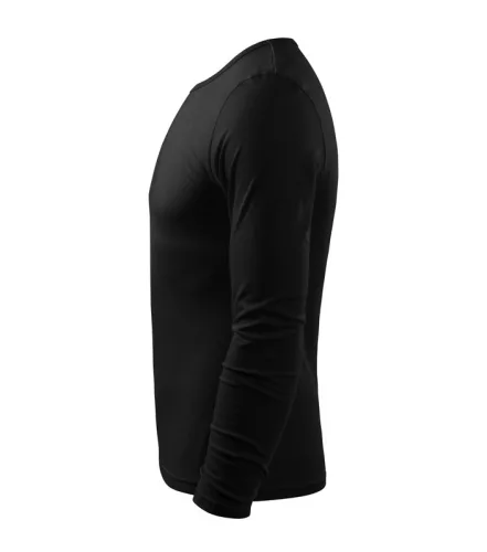 Férfi hosszú ujjú póló, fekete, 160 g/m² (11901)