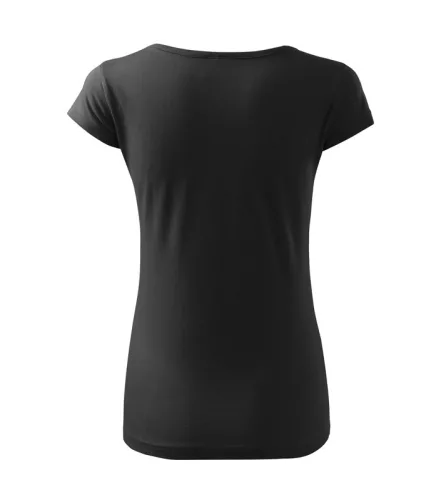 Női rövid ujjú póló, fekete, 150 g/m² (12201)