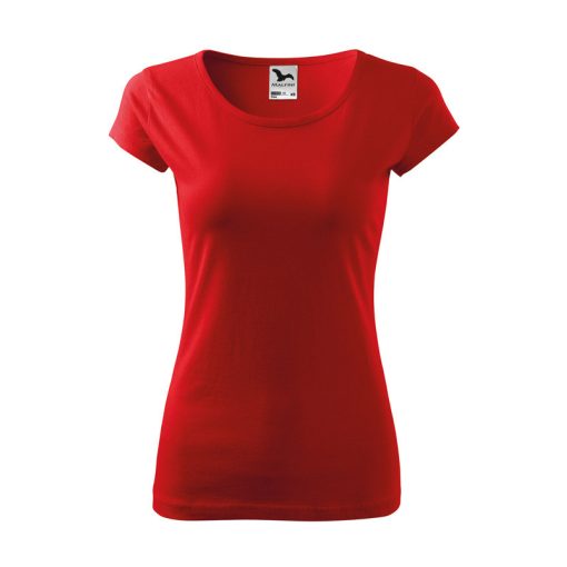 Női rövid ujjú póló, piros, 150 g/m2 (12207)