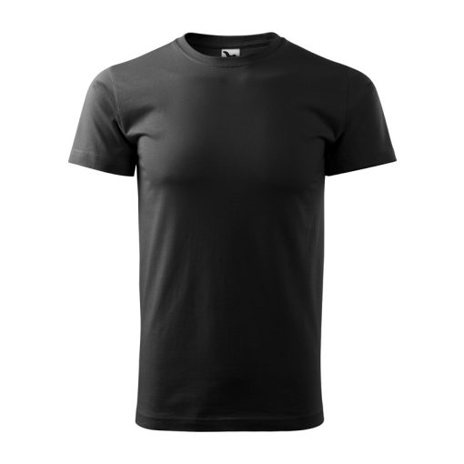 Férfi környakas póló, fekete, 160 g/m2 (12901)