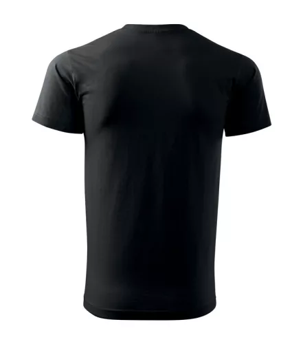 Férfi környakas póló, fekete, 160 g/m² (12901)