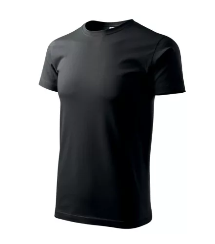 Férfi környakas póló, fekete, 160 g/m² (12901)