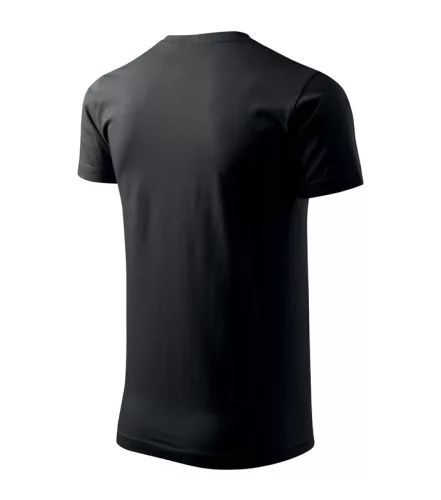 Férfi környakas póló, fekete, 160 g/m² (12901)