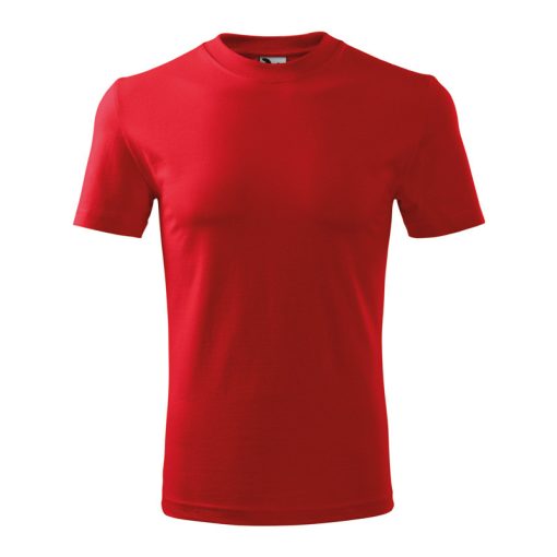 Férfi környakas póló, piros, 160 g/m2 (12907)