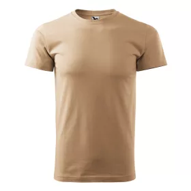 Férfi környakas póló, homok, 160 g/m² (12908)