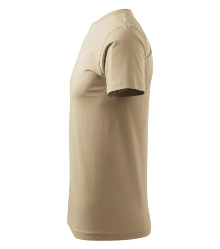 Férfi környakas póló, homok, 160 g/m² (12908)