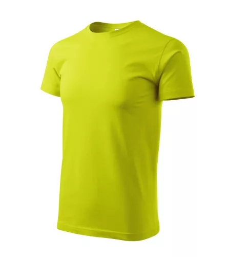 Férfi környakas póló, lime, 160 g/m² (12962)