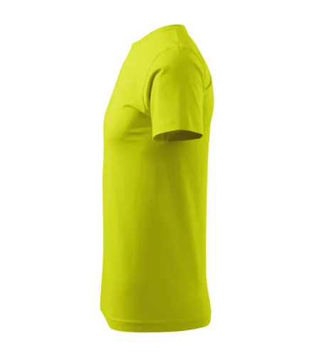 Férfi környakas póló, lime, 160 g/m² (12962)