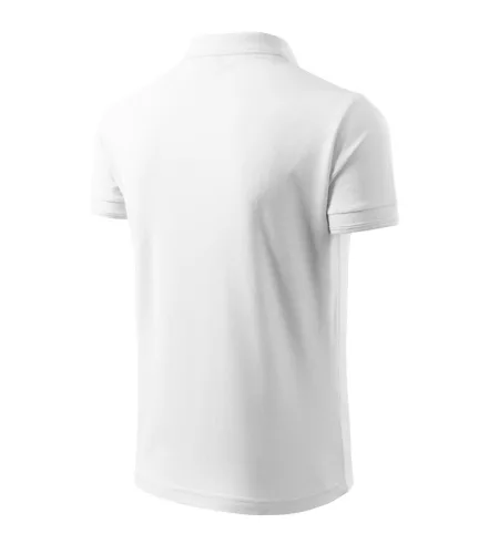 Férfi galléros pique póló, fehér, 200 g/m² (20300)