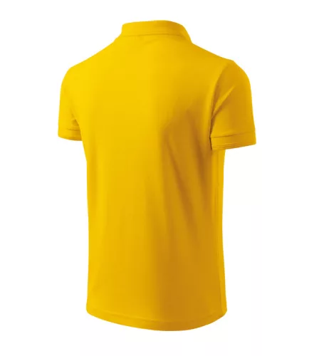 Férfi galléros pique póló, sárga, 200 g/m² (20304)