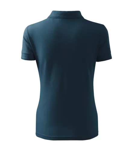Női galléros pique póló, tengerészkék, 200 g/m² (21002)
