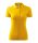 Női galléros pique póló, sárga, 200 g/m2 (21004)