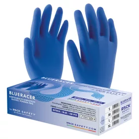 Egyszerhasználatos nitril vizsgálókesztyű (BLUERACER)
