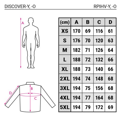 Jól-láthatósági 3 az 1-ben pilótadzseki (DISCOVER-O)