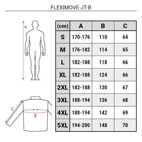 4-irányban elasztikus dzseki (FLEXIMOVE-JT-B)