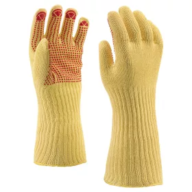   Négyszálas kötött  Kevlar® kesztyű, PVC pontozással (MAMMOTH-4T-DOT-LO)