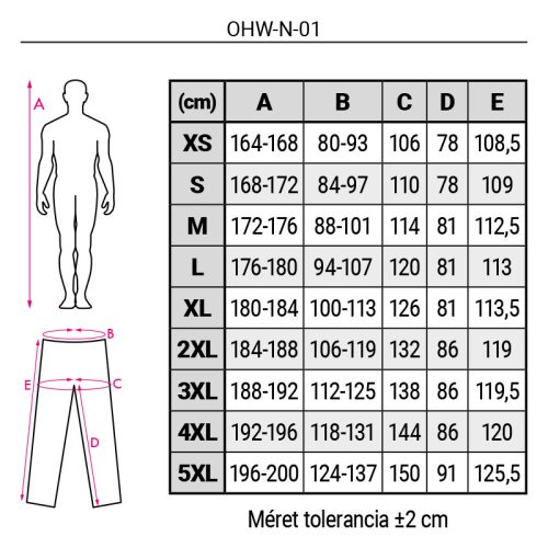 Jól-láthatósági derekas nadrág (OHW-N-01)