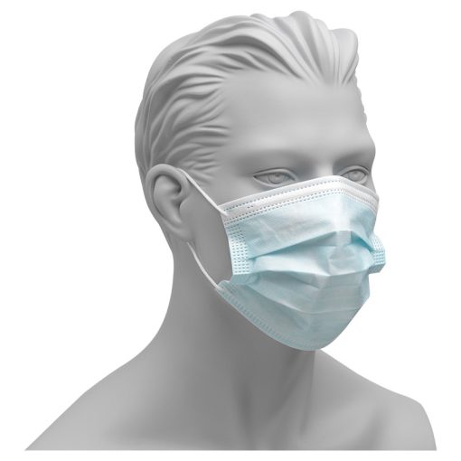 Szájmaszk -PP 3 rétegű higi.maszk, kék, 50 db/csom. (PM06B)