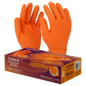   Extra erős, egyszerhasználatos nitril vizsgálókesztyű (TAIPAN)