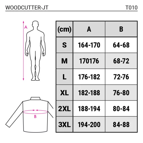 Láncfűrészvágás elleni védődzseki (WOODCUTTER-JT)